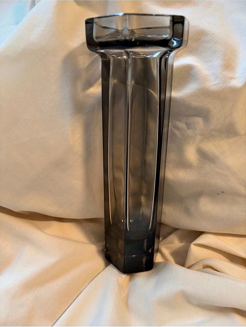 Wedgwood Smoked Glass Vase - Gray